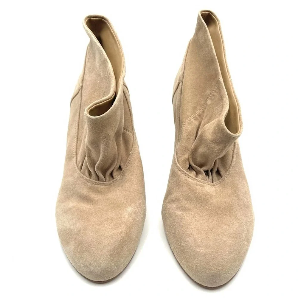 Kelsi Dagger Brooklyn tan Suede Ankle Boots sz 9.5